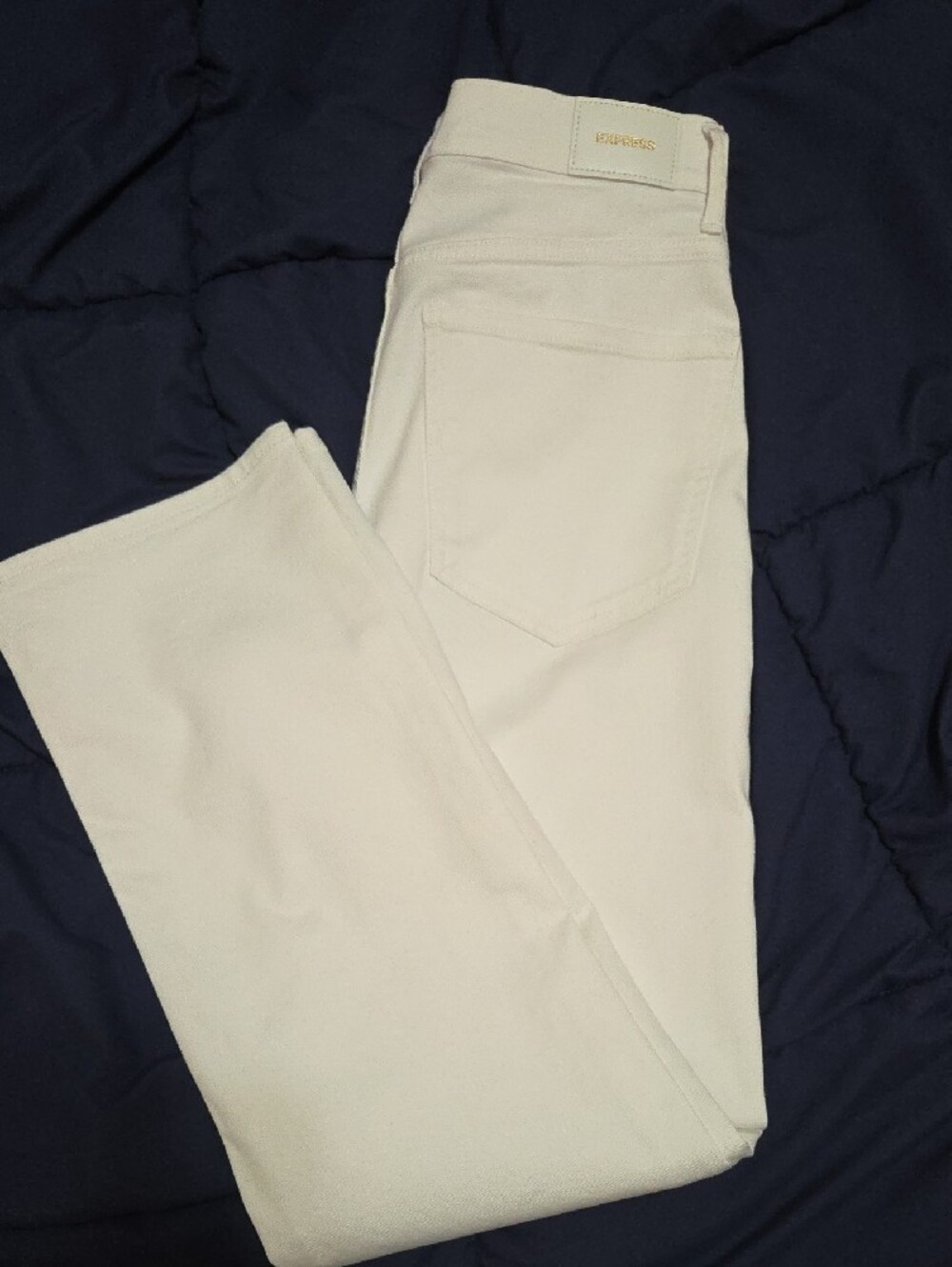 Express White Straight-Leg Jeans - Picture 4 of 4